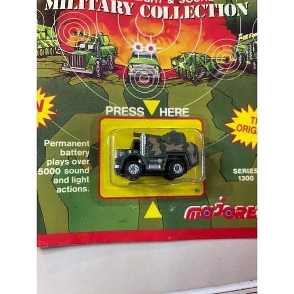 Majorette Micro Sonic Flashers Military Collection 1989 NEW Unopened Truck - Picture 2 of 5